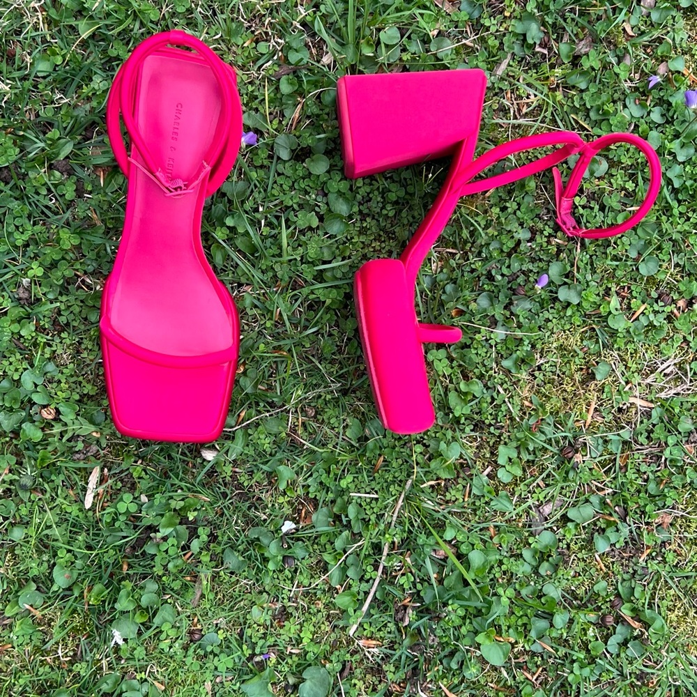 Chic Hot Pink Women's Chunky Sandals